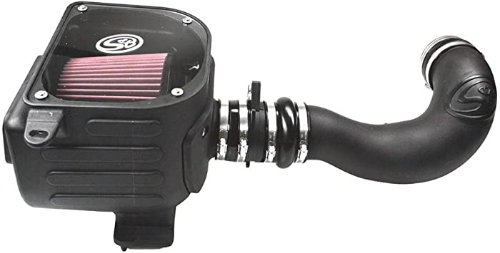Cold Air Intake For 07-08 GMC Sierra 4.8L, 5.3L, 6.0L Oiled Cotton Cleanable Red S&B