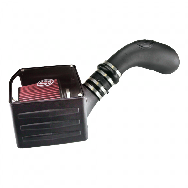 Cold Air Intake For 99-06 GMC Sierra 4.8L, 5.3L, 6.0L Oiled Cotton Cleanable Red S&B